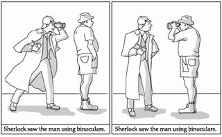 A cartoon illustration of structural ambiguity.  (Image courtesy of MIT OpenCourseWare.)