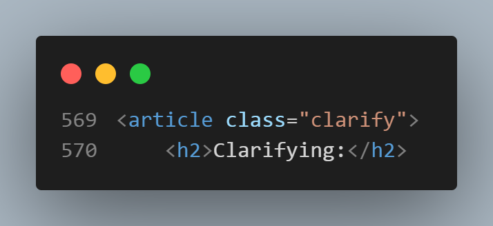 class code in html.