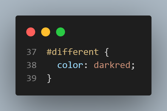 id code for any tag I want in the CSS file