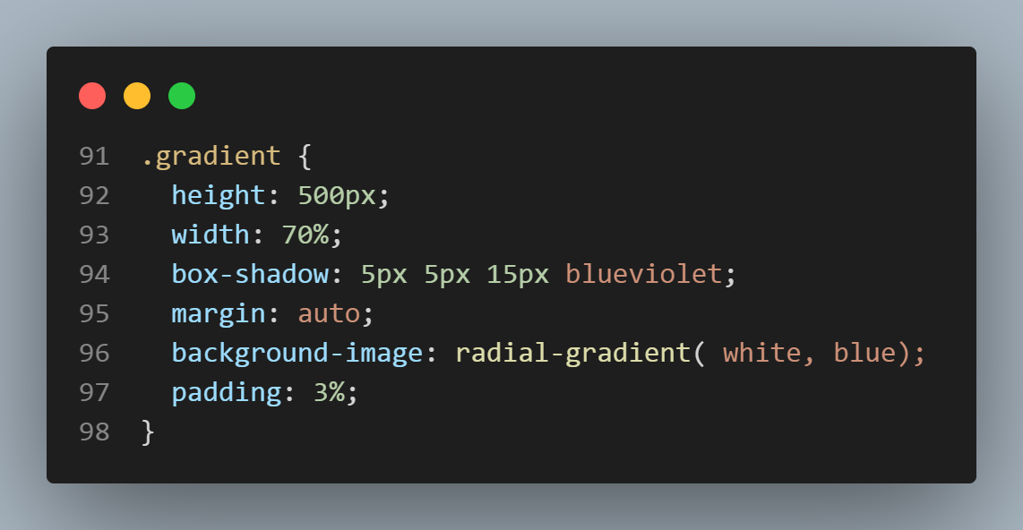 gradient code.