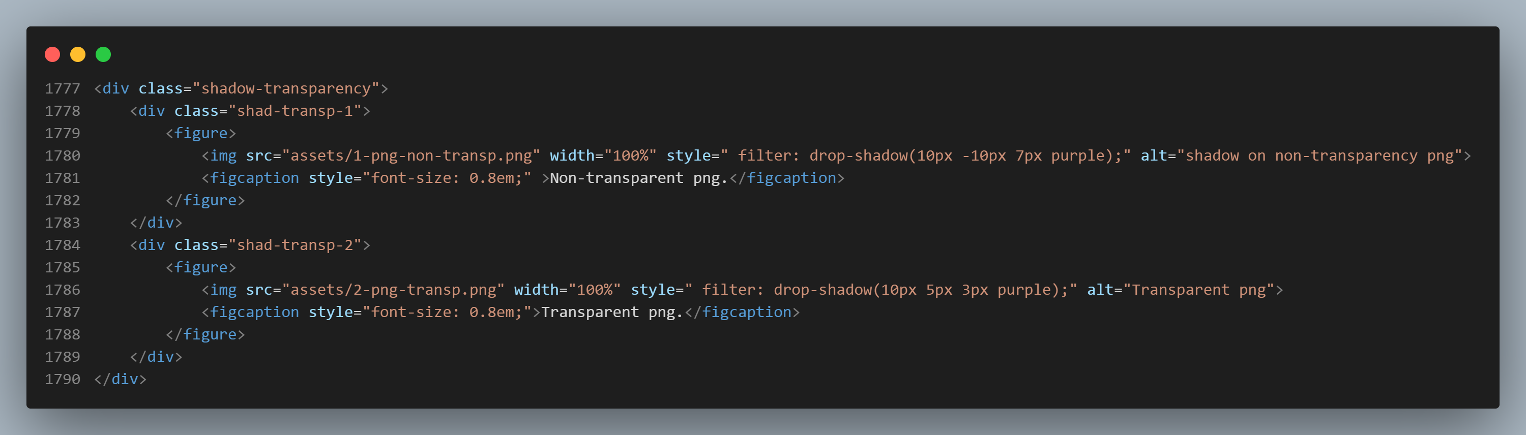 shadow-transparency-div- html